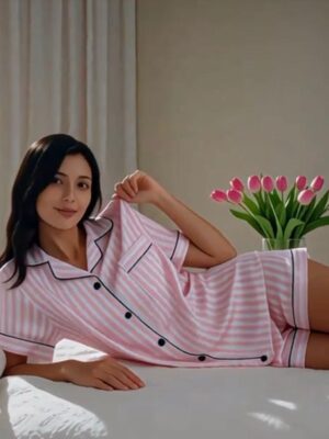 Pijama formal verano rosa 🌸