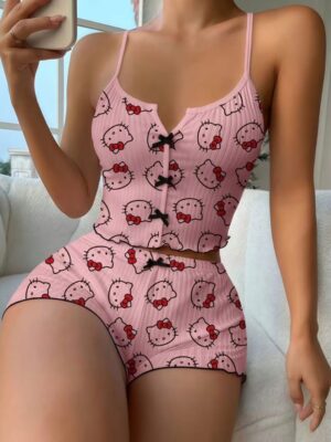 Pijama Kitty rosa 💕