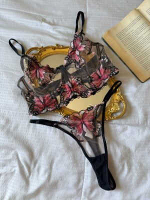 Mariposa libre Bustier rosa