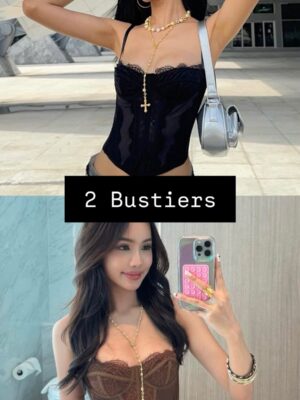 Paquete Bustier negro y café