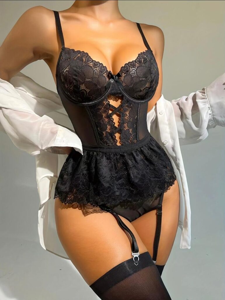 Baby doll odisea negro incluye medias