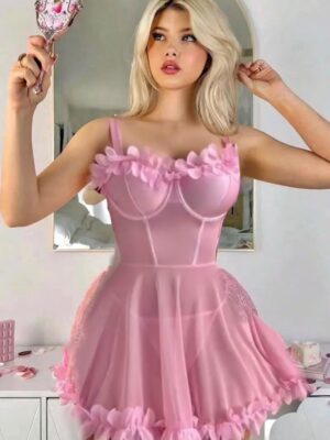 Baby doll Coral Rosa