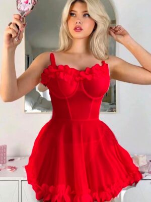 Baby doll Coral rojo