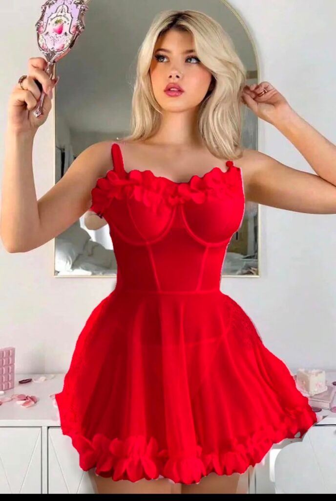Baby doll Coral rojo