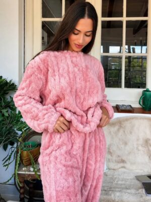 Pijama caliente rosa