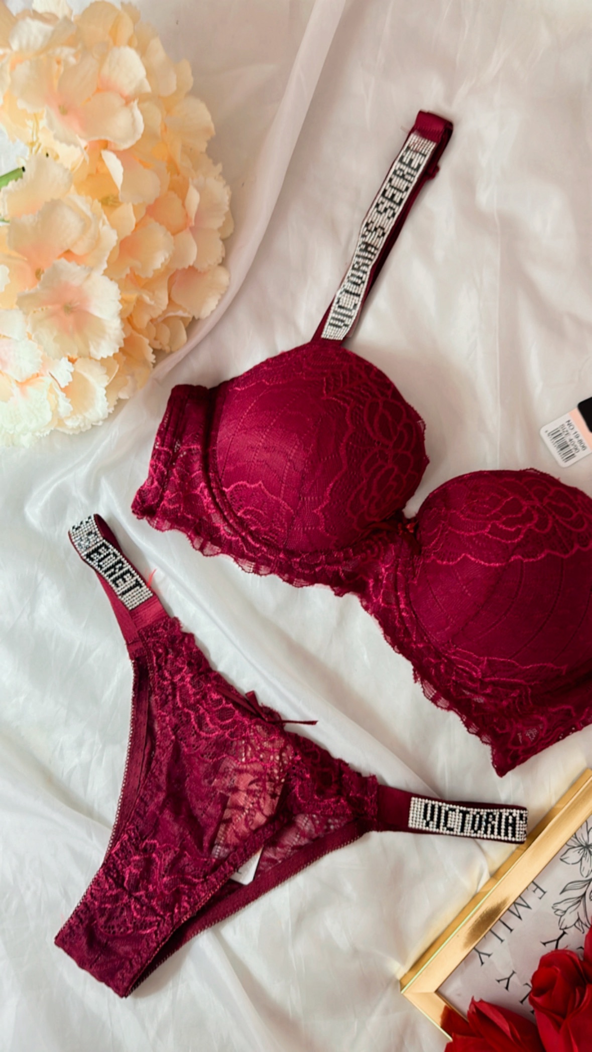Encaje Rojo Coordinados Ropa Interior Coordinado VS Encaje
