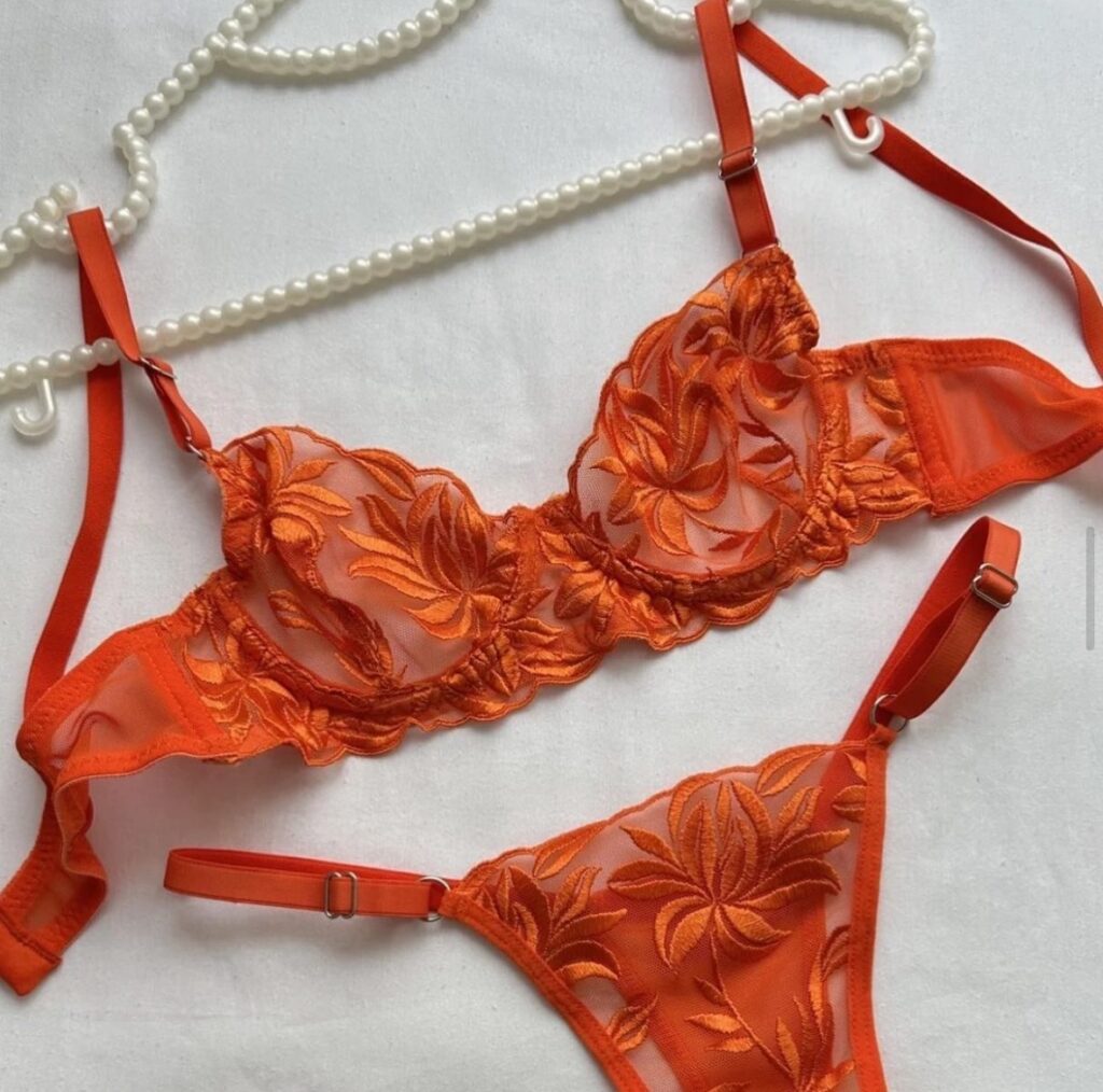 Set ángeles naranja 🍊 🧡 – Lencería, Ropa Interior y Accesorios en México
